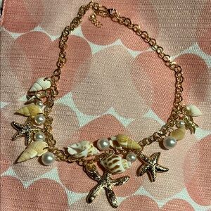 Seashell and starfish necklace